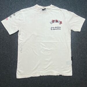 Hoodrich Graphic T Shirt Large Mens Cream Streetwear From Nothing To Something